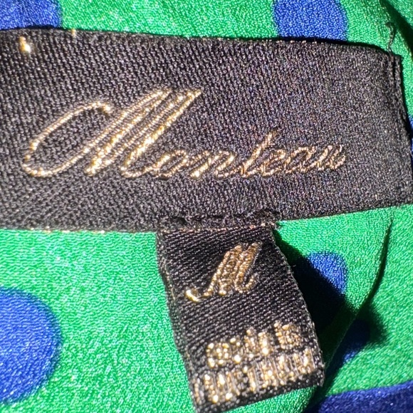 Monteau Green and Blue Blazer with Polka Dot Design - Picture 10 of 10